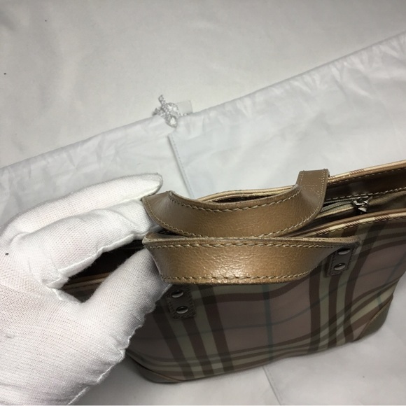 Authentic BURBERRY Mini Tote Biege - Picture 10 of 14